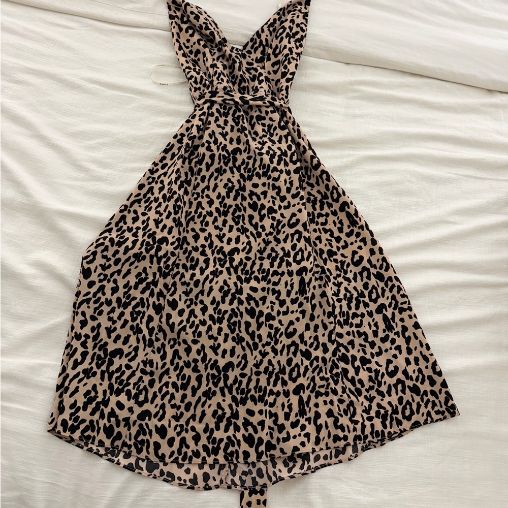 Leopard Print Sleeveless Dress